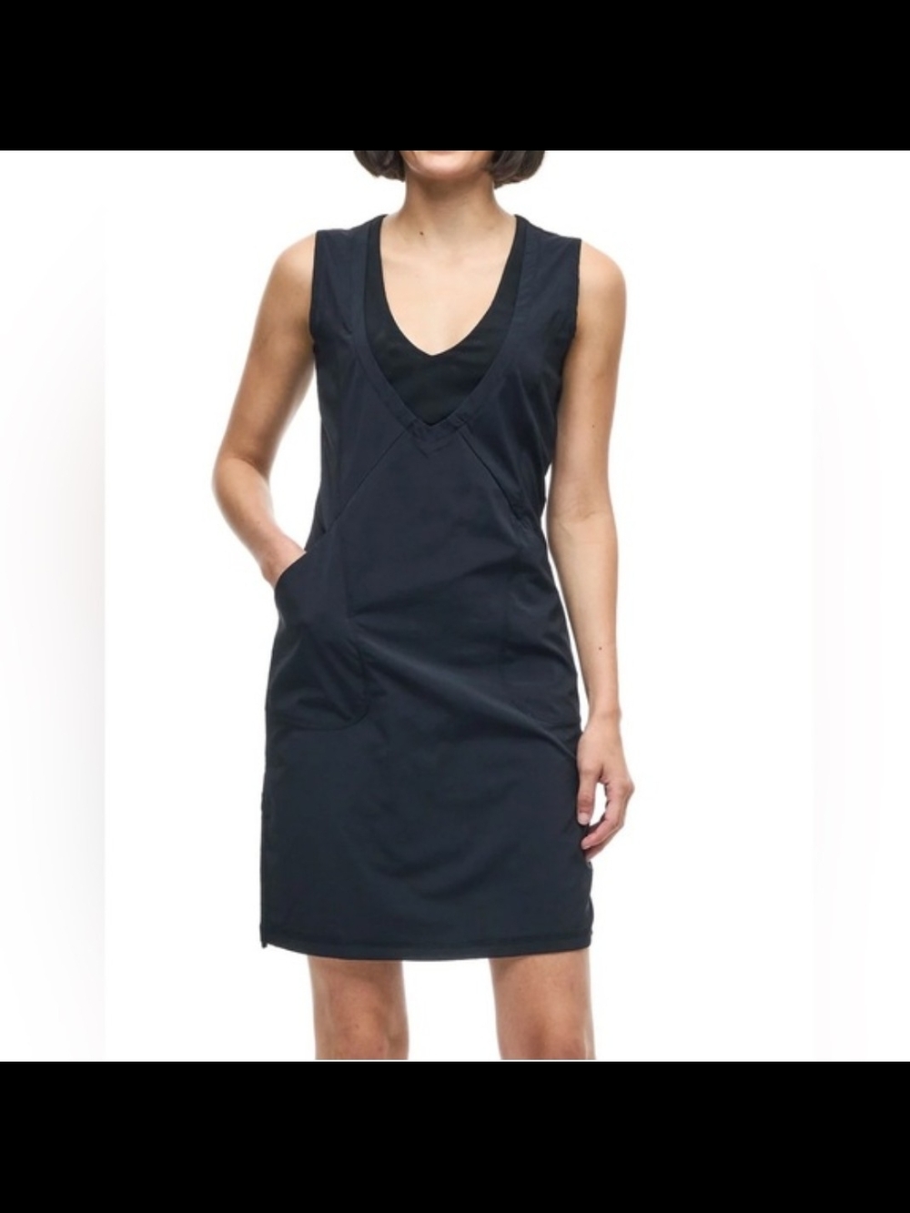 Sleeveless V-Neck Shift Dress